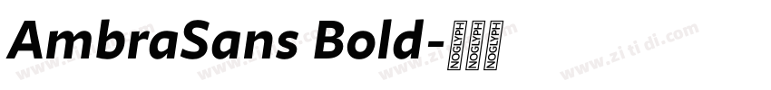 AmbraSans Bold字体转换